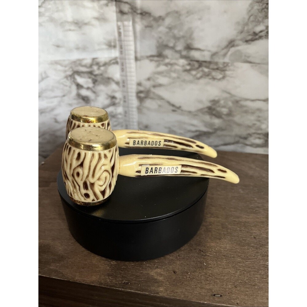 VTG Barbados Salt And Pepper Corn Cob Shakers Set